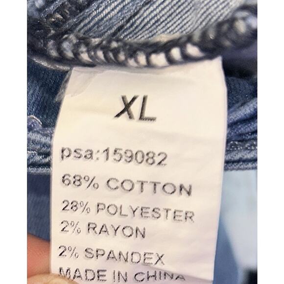 NWT Flamingals Ripped Roll Hem High-Rise Skinny Jeans Women's XL 32X30 - Picture 8 of 8